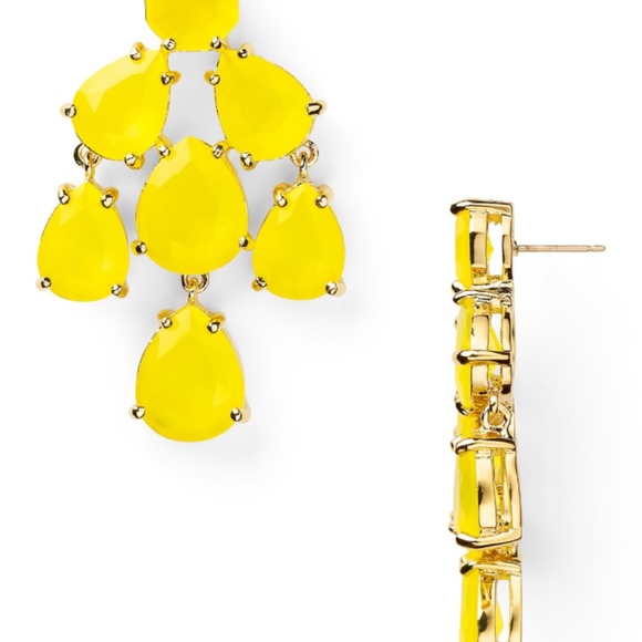 NWT Kate spade statement yellow chandelier earring - Picture 4 of 4